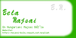 bela majsai business card